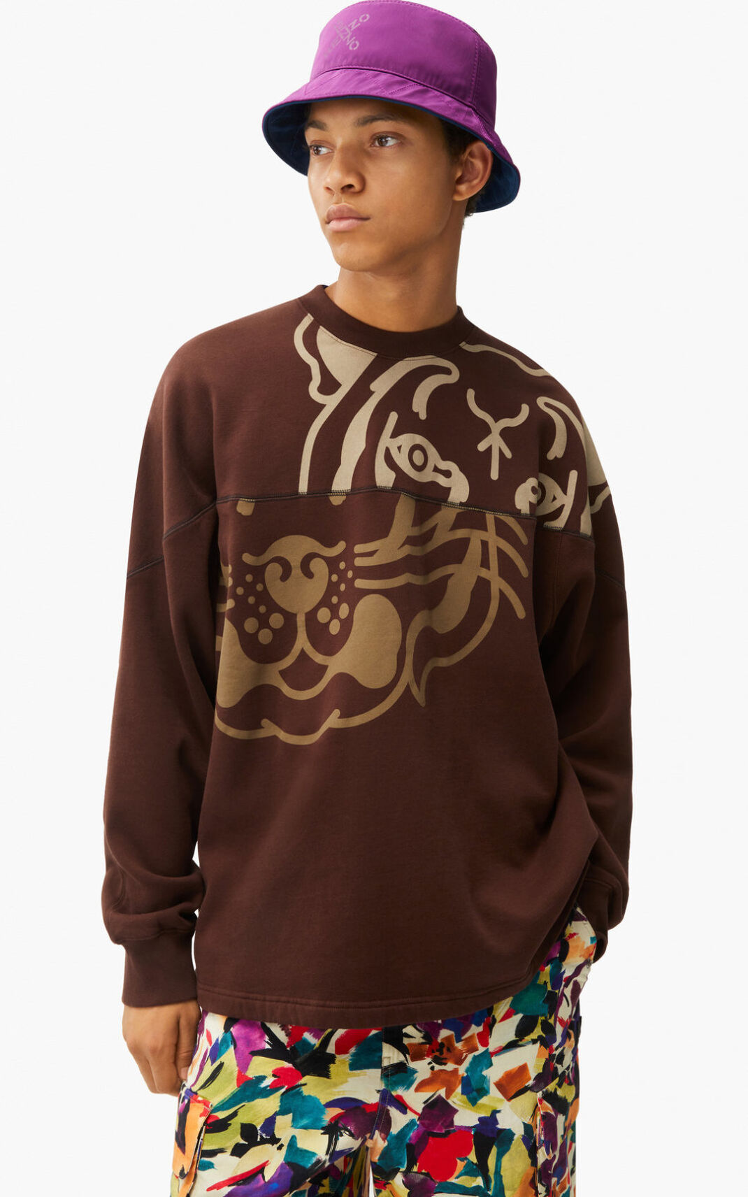 Kenzo K Tiger oversized Sweatshirt Herr | 93416-FBPJ